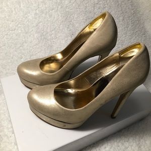 5 inch metallic gold heels - Offers accepted